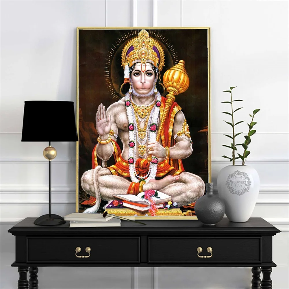 Hanuman God Balaji Bajrang картина маслом на холсте плакаты и принты скандинавские стены Искусство Картина гостиная куадро Декор