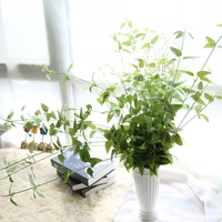 vitality artificial plant leaves bonsai vinerattan silk green wicker diy flower arranging accessories plant for flowers 1pcs