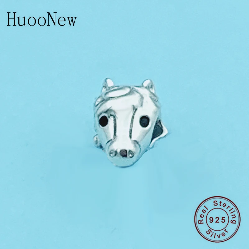 

Подходит к оригинальному бренду, браслет, ожерелье, подлинное серебро 925 пробы, животное, голова лошади, бисер для изготовления женщин, Berloque ...