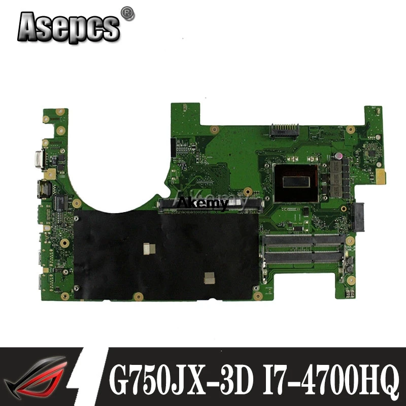 

G750JX материнская плата для ноутбука For Asus G750JX G750JW G750J G750 тест оригинальная материнская плата 3D I7-4700HQ