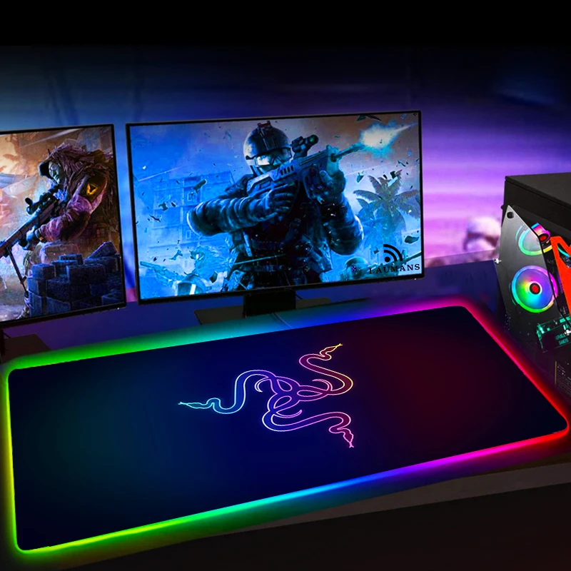 

Cool Mouse Carpet Large RGB Gaming Mousepad Mouse Pad xxl LED Mause Pad Gamer Big Mause Pad PC Desk Pad Mat with Backlit