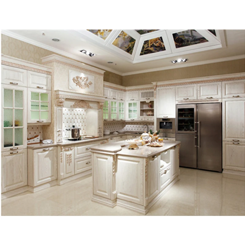 Роскошные индивидуальные цельные деревянные кухонные шкафы шкаф винный