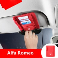suitable for alfa romeo giulietta mito 159 147 156 gt auto parts car sun visor glasses clip card storage bag giulia stelvio