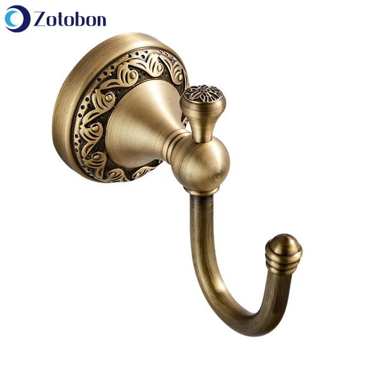 ZOTOBON Home Coat Hanger Wall Hooks Decorative Antique Brass Cap Keys Rack Hanging Europe Style Bathroom Towel Robe M205 | Обустройство