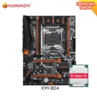 Материнская плата HUANANZHI X99 BD4 X99 с Intel XEON E5 2666 v3 LGA2011-3 DDR4 RECCкомплект без памяти комбинированный комплект NVME NGFF SATA USB 3,0