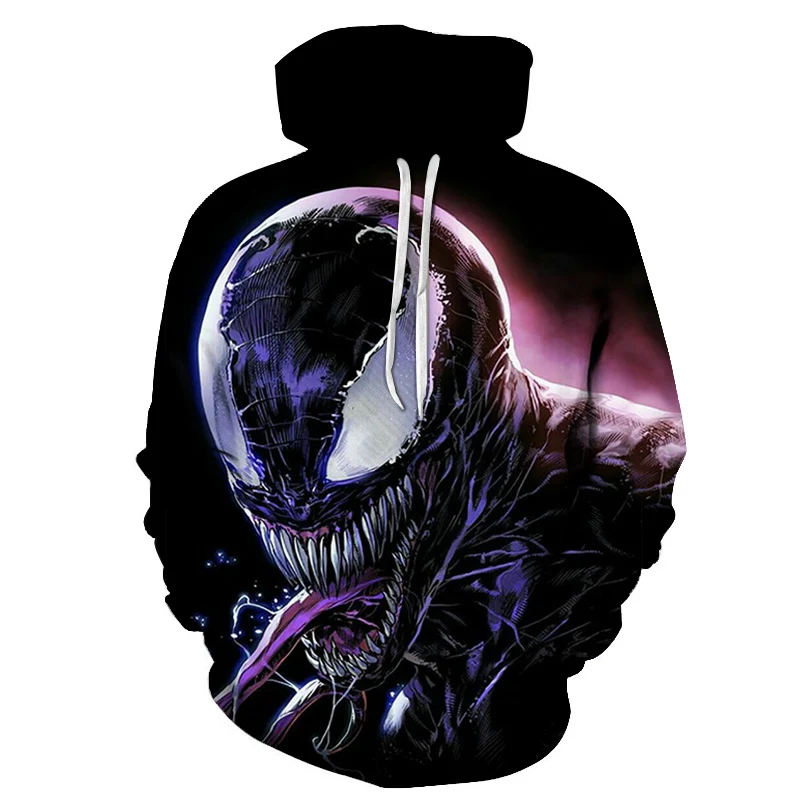 3D печать мужская толстовка с капюшоном фильм Веном Косплей Толстовка/унисекс