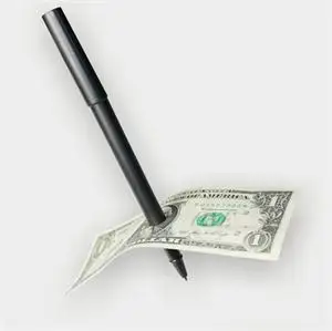 

Magic Trick Pen Black Magician Toy Thru Bill Penetration Dollar Bill Pen Trick