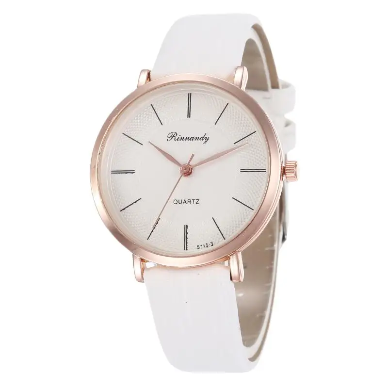 Простые черно-белые часы женские модные роскошные брендовые кварцевые