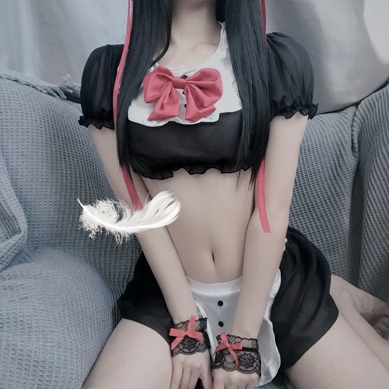 

Sexy Lingerie Anime Cosplay Costumes Kawaii Blue Sexy Maid Outfit for Woman Bikini for Women Sailor School Girl Outfit Uniform