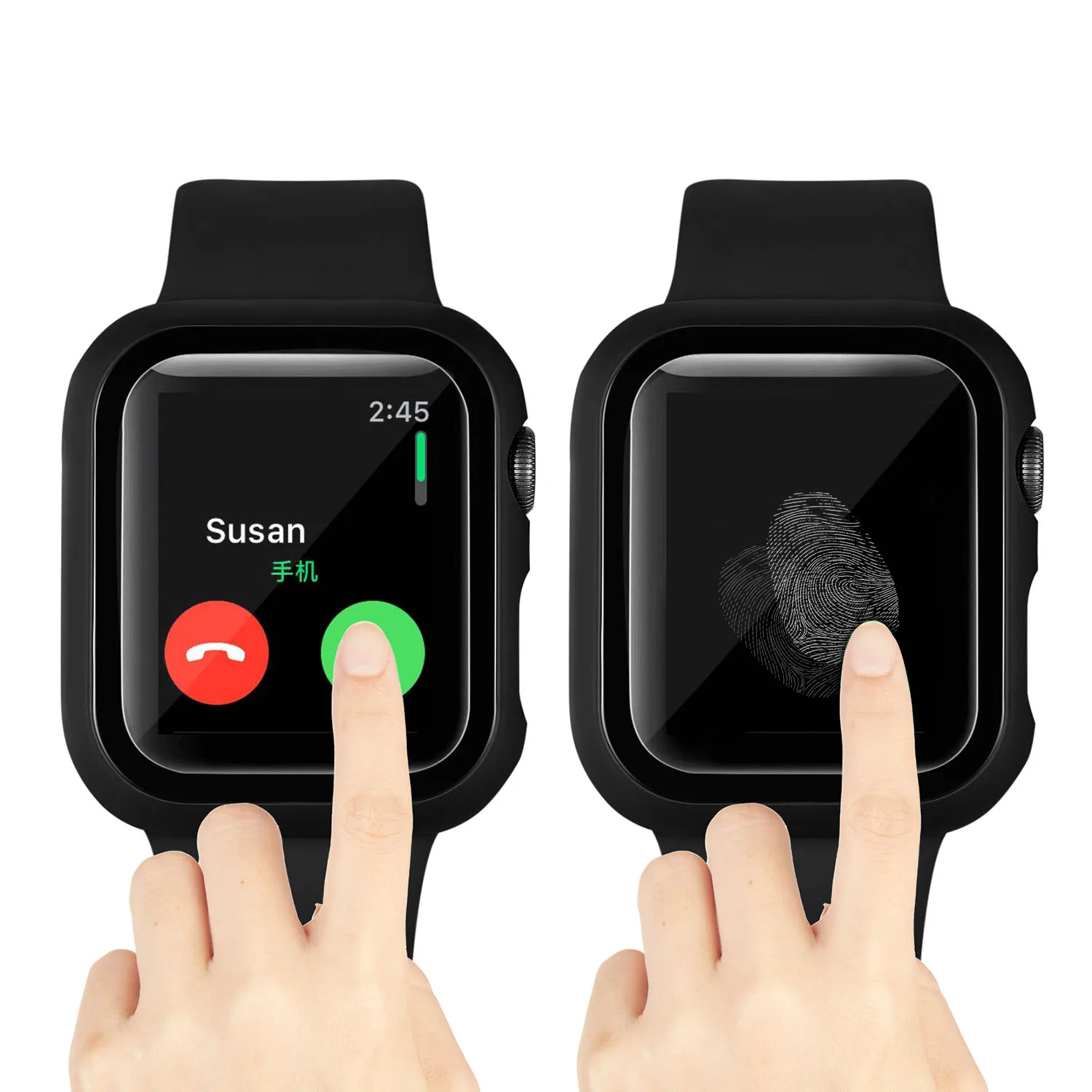Чехол для Apple Watch iWatch задняя крышка 2 3 4 чехол 40 мм 44 38 42 защитная экрана | Наручные