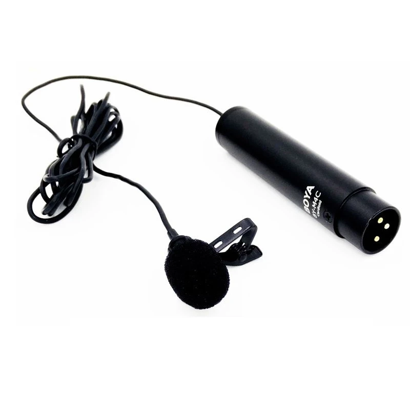 

BOYA BY-M4C &M4OD Phantom Power Clip-On Cardioid XLR Lavalier Miniphone Mic With Cannon Plug For Sony Panasonic Camcorder ZOOM