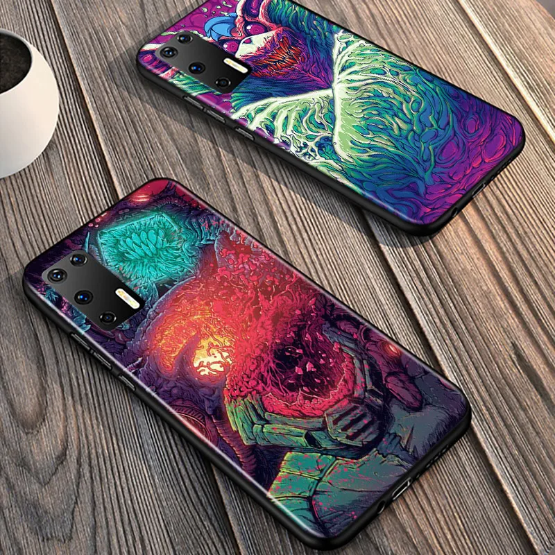 

Hyper Beast For Huawei P40 P30 P20 Pro P10 P9 P8 Lite E Plus 5G 2019 Phone Case Bright Black Silicone Cover