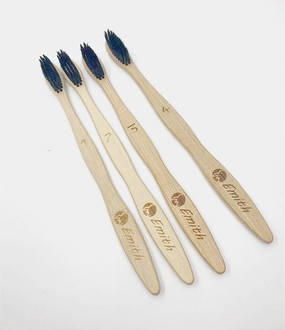 4 шт бамбуковые прослойки в Зубная щётка натуральный зубные щетки с мягкой