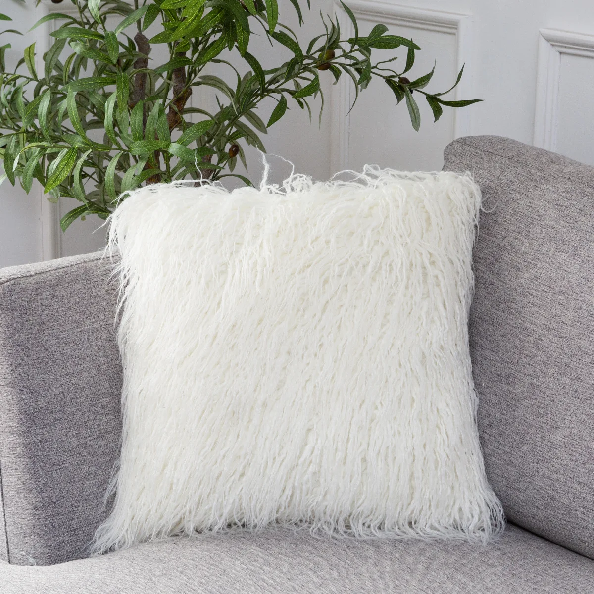 45x45 см квадратная Роскошная оранжевая наволочка из искусственной кожи для