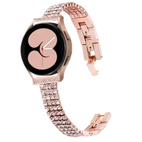 luxury metal diamond strap for samsung galaxy watch 4 classic 46mm 42mmwatch4 4440mm band stainless steel wristbands bracelet