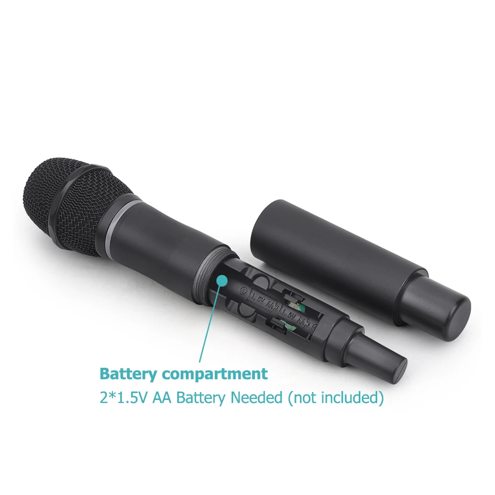 Двухканальная Беспроводная микрофонная система EYK E200 УВЧ дальнего действия