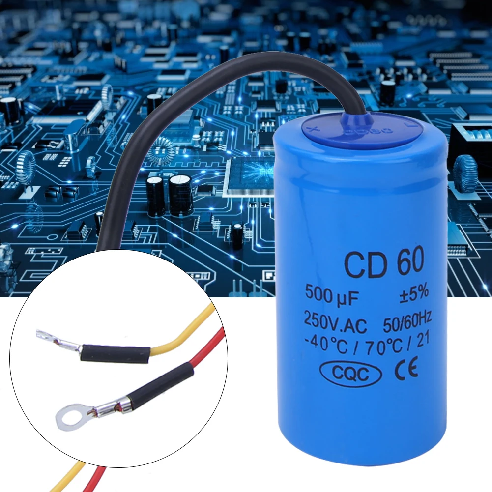 Конденсатор CD60 250 в 100/150/200/300/500/600 мкФ подходит для холодильников кондиционеры