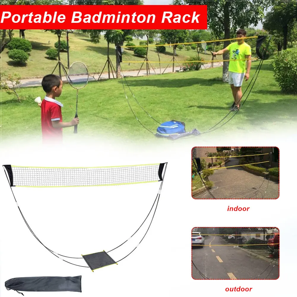 

Standard Portable Simple Folding Movable Tennis Indoor And Outdoor Badminton Net Rack Parent-Child Badminton Teen Adult