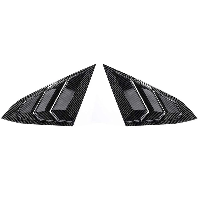 

Rear Side Window Louvers Air Vent Cover for 2016 2017 2018 2019 Honda Civic -Carbon Fiber