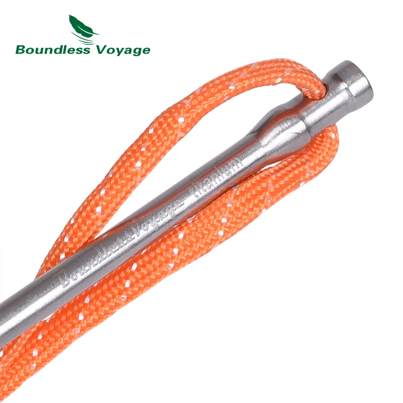 Титановые колышки Boundless Voyage для палатки кемпинга сверхмощные пикника 4 8 12