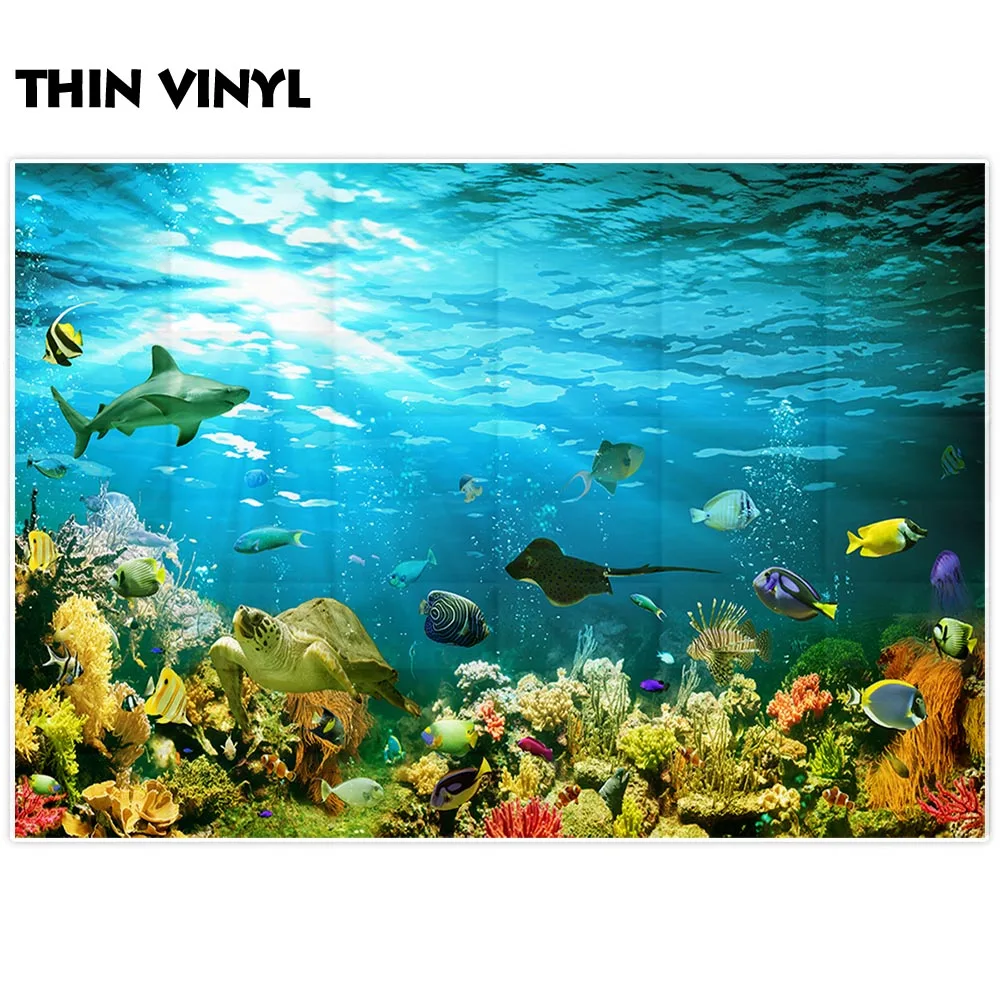 Фон для фотосъемки Allenjoy с изображением морской русалки рыб летних пузырей