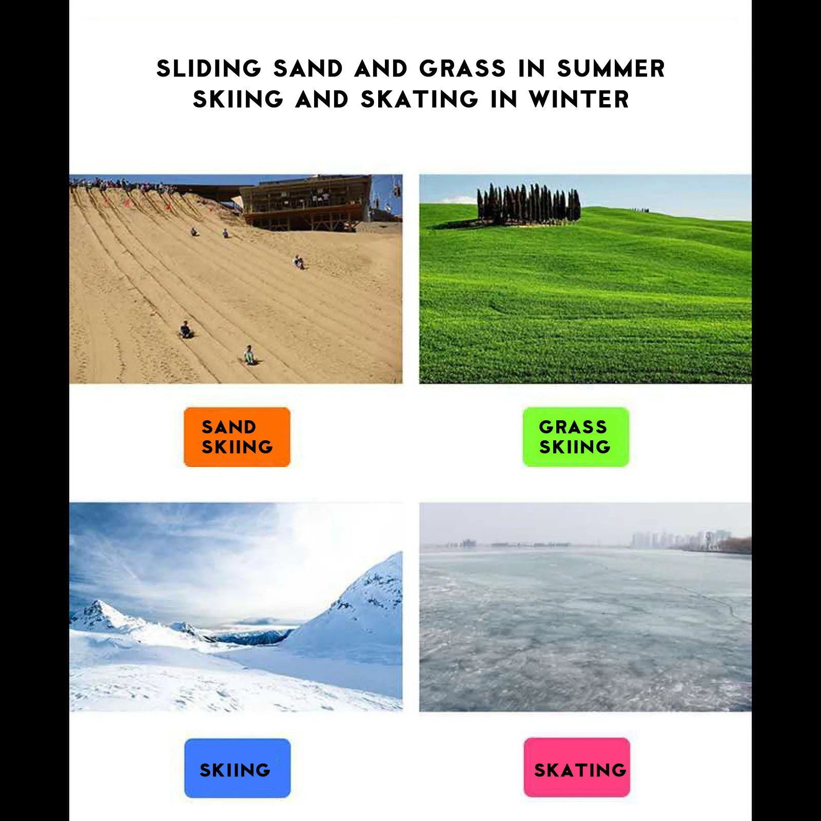 

Winter Outdoor Sport Thicken Kids Adult Snow Sled Sledge Ski Board Sleigh Outdoor Grass Plastic Boards Sand Slider Snow Luge L4