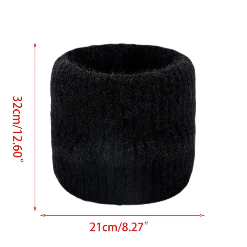 

Womens Winter braided Knit Neck Warmer Collar Solid Color Infinity Circle Scarf