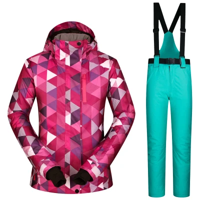 Лыжные костюмы женские зимние брендовые комплекты ветрозащитные