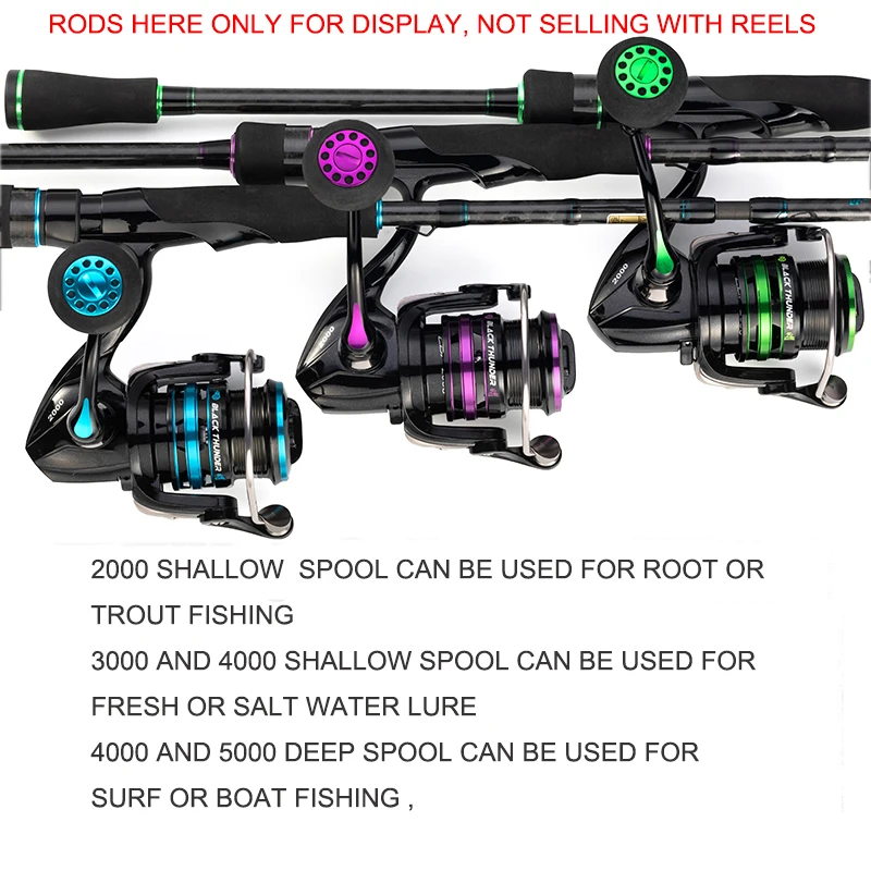 Рыболовная катушка для спиннинга ECOODA черная морская с передаточным числом 6 1 2000