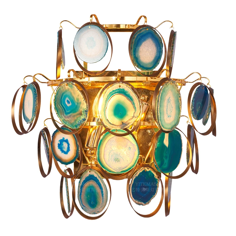 Современный настенный светильник из агата