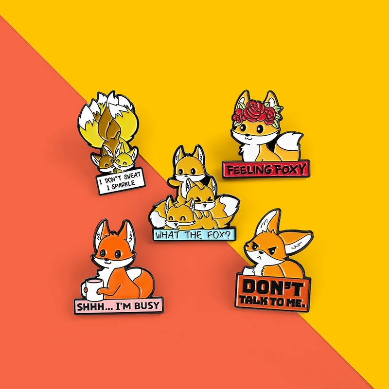 

Fox series cartoon pins badge brooch