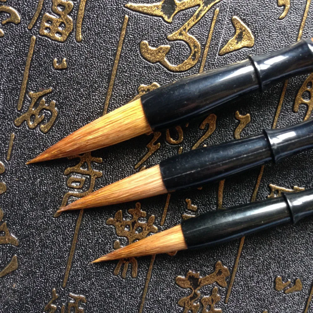 3 шт./компл. китайской каллиграфии кисти пера волос ласки рисующей щетки для