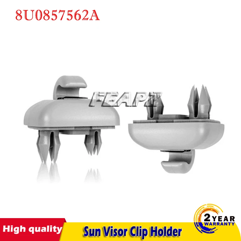 

2Pcs For Audi A1 A3 A4 A5 Q3 Q5 S3 S4 S5 TT Allroad Grey Interior Gray Sun Visor Clip Holder Hook Bracket Hanger 8U0857562A