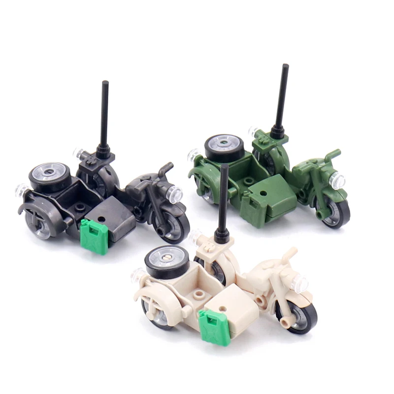 Военная техника трехколесный мотоцикл строительные блоки игрушки для детей