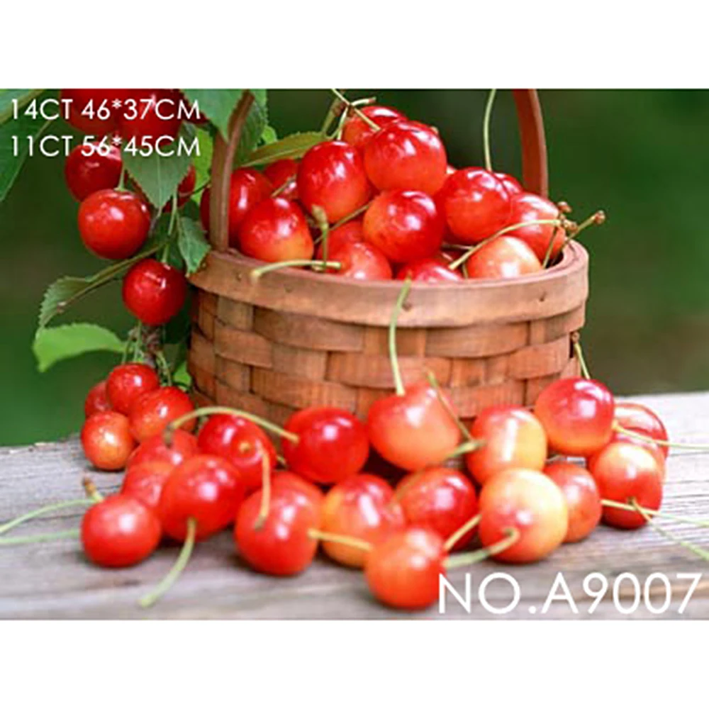 Костюм для вышивки крестиком бамбуковая корзина из вишни фруктовый узор