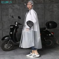 2021 new eva fashion transparent multi function upgrade raincoat electric bicycle hiking rainstorm proof riding poncho