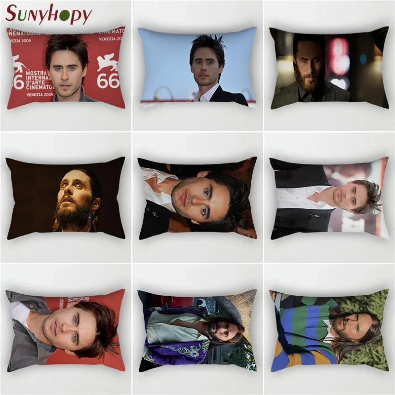 

Popular Style Jared Leto Custom Digital Printed Cushion Cover Polyester Throw for Sofa Car Home Pillowcases 2-ZLL