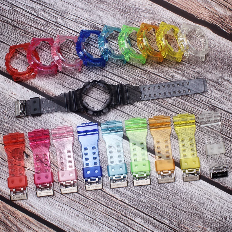 GA110 серия ремешок чехол для часов GSHOCK Смола прозрачный Casio аксессуары наручных GA100