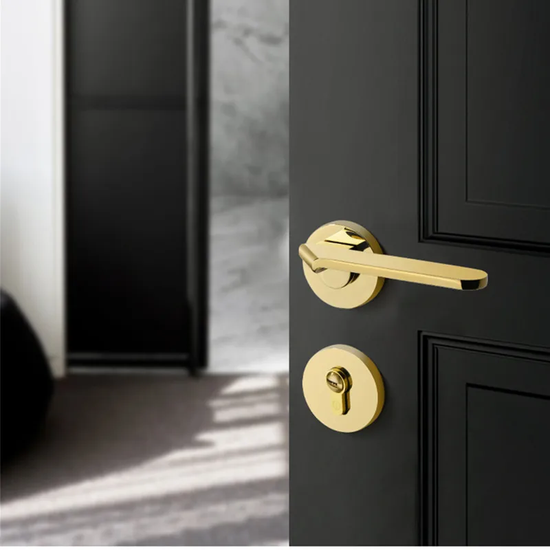 

Modern Household Split Mechanical Door Lock Bedroom Silent Door Handle Lock Furniture Hardware Supplies Zinc Alloy Accessories