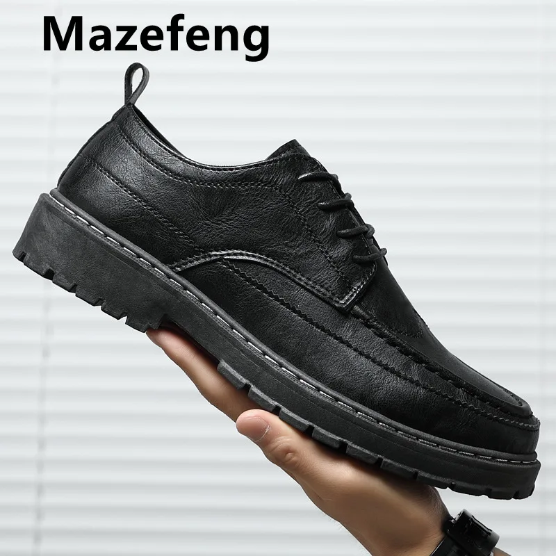 

2021 New Men Dress Shoes High Quality Leather Formal Shoes Men Big Size 39-44 Oxford Shoes for Men Fashion Office Shoes Men