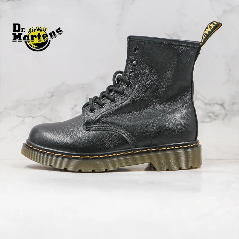 

Dr.Martens Men and Women 100% Genuine Lychee Texture Leather 1460 Doc Martin Boots Unisex 8 Eyes Casual Wearable Ankle Shoes