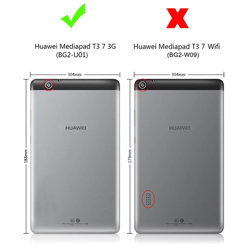 Чехол для планшета Huawei MediaPad T3 7 0 3G BG2 U03 ' Wi Fi LTE Honor Play планшет 2 кожаный чехол с