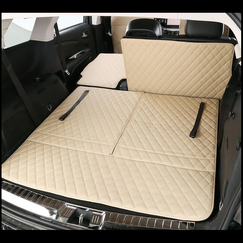 beige 3 шт., автомобильный Стайлинг, грузовой лайнер, автомобильный коврик для багажника, ковер, интерьерные коврики, кожаный коврик, подходит к dodge jource, автомобильные аксессуары - Название цвета: beige