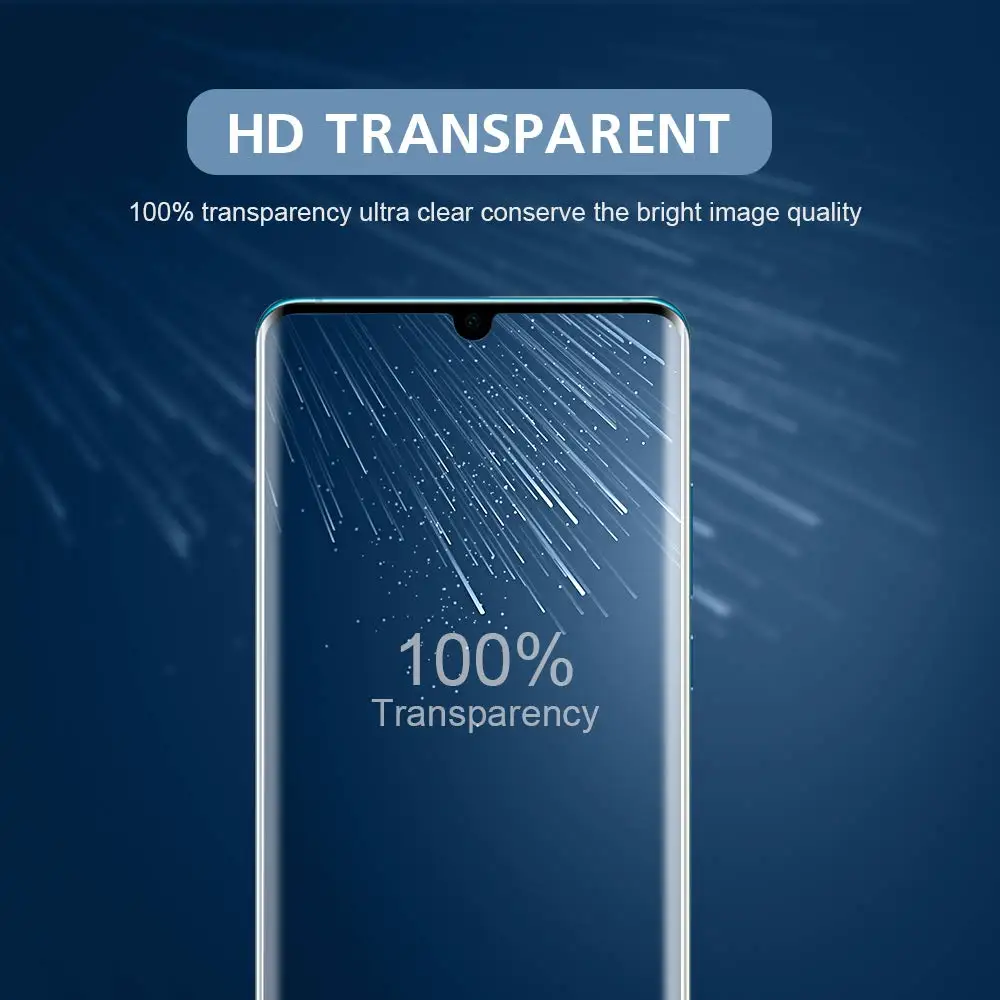 УФ жидкий Полный Клей закаленное стекло для huawei P30 mate 20 Pro Накладка для экрана протектор huawei P30 Pro крышка защитная пленка