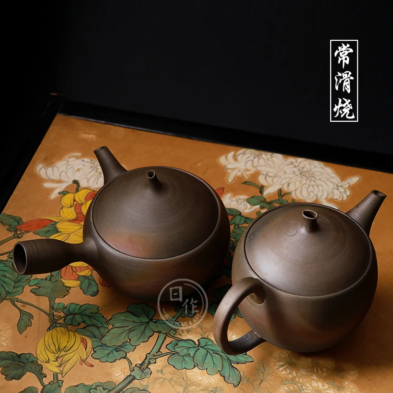 

Imported from Japan often slippery burn teapot what autumn ITO into two fire kiln side lasts a pot for the cause