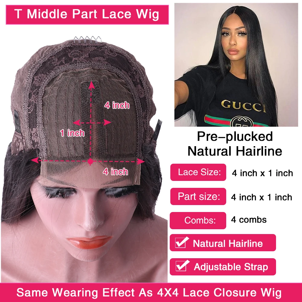 

Short Bone Straight 13x4/13x1 Lace Frontal Human Hair Wigs For Black Women Brazilian 4x4/4x1 Lace Closure Wig Wig Pre Plucked