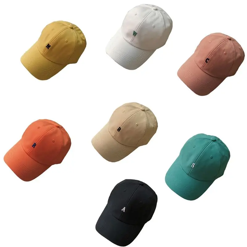 

Women Men Couple Summer Cotton Baseball Cap Alphabet Letter Embroidery Solid Color Harajuku Hip Hop Street Snapback Hat