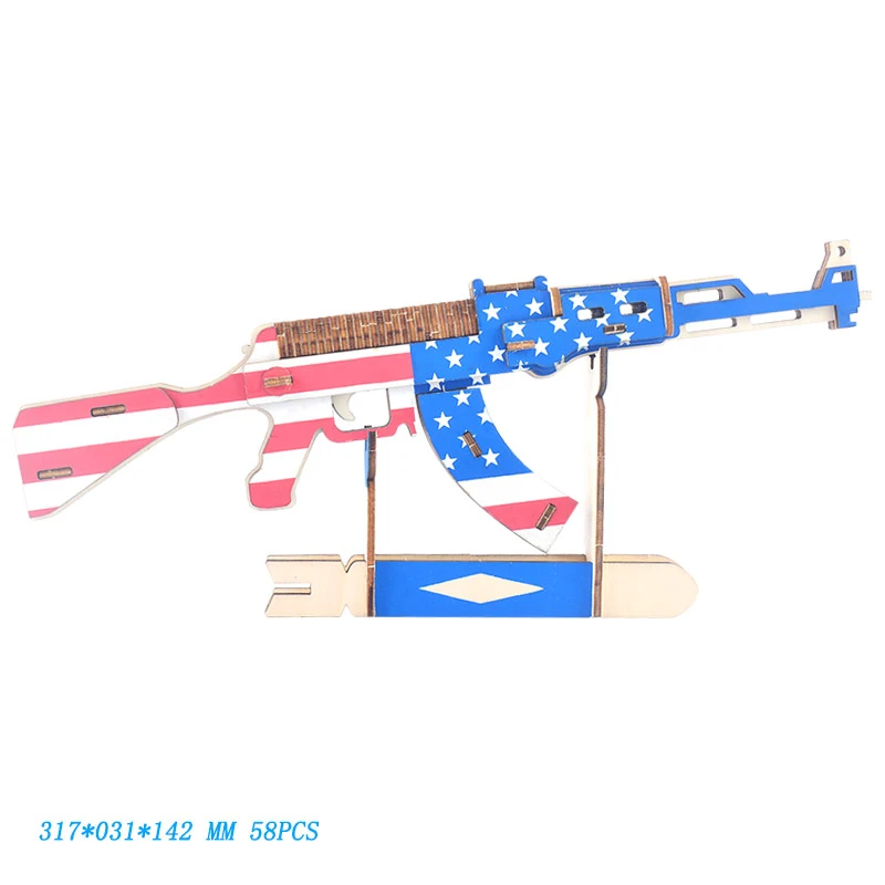 3D детская AK 47 пистолет головоломки DIY обучающие игрушки Моделирование секс