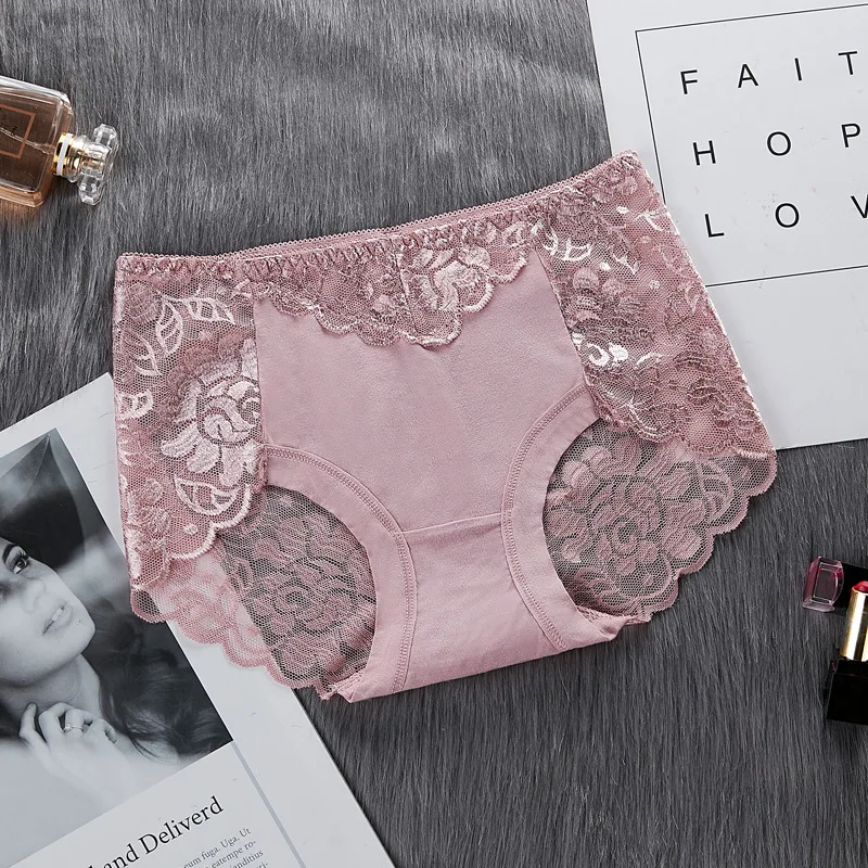 Женские кружевные трусы большого размера бесшовные плюс нижнее белье для женщин