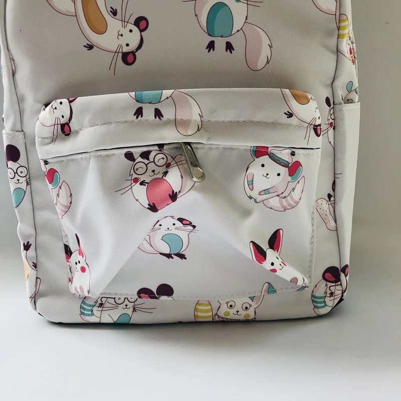 13*25*36cmcute печати мультфильм холщовый рюкзак дорожный плюш сумка в виде котенка